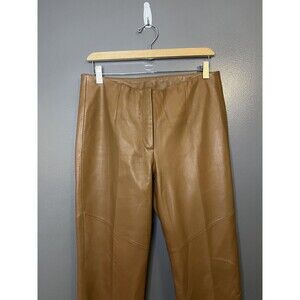 Pelle Studio Wilsons Pants Womens 10 Brown Leather High Rise Bootcut Lined